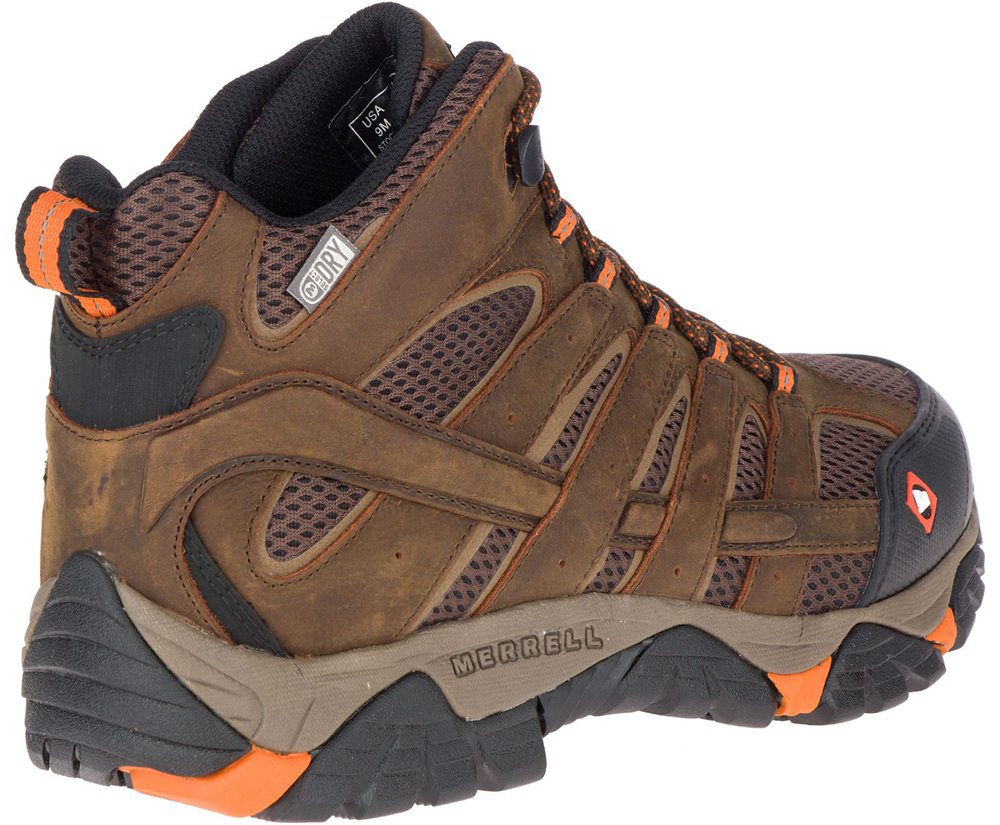 Merrell Boots Brown - Moab Vertex Mid Waterproof SR - Mens 37ENRCLVP